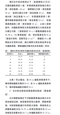 长沙港桥梁净空数据表.png
